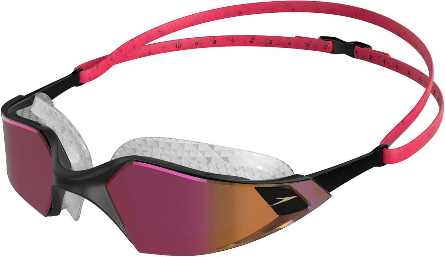 Accessori nuoto sportland Speedo Aquapulse Pro Mirrir Goggles Phycho red black rose gold